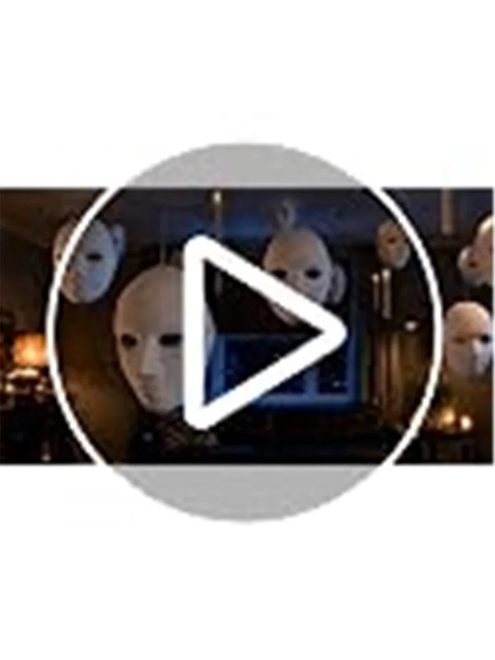 10 Pack Halloween Hanging Masks Paper Mache White Porch Decor